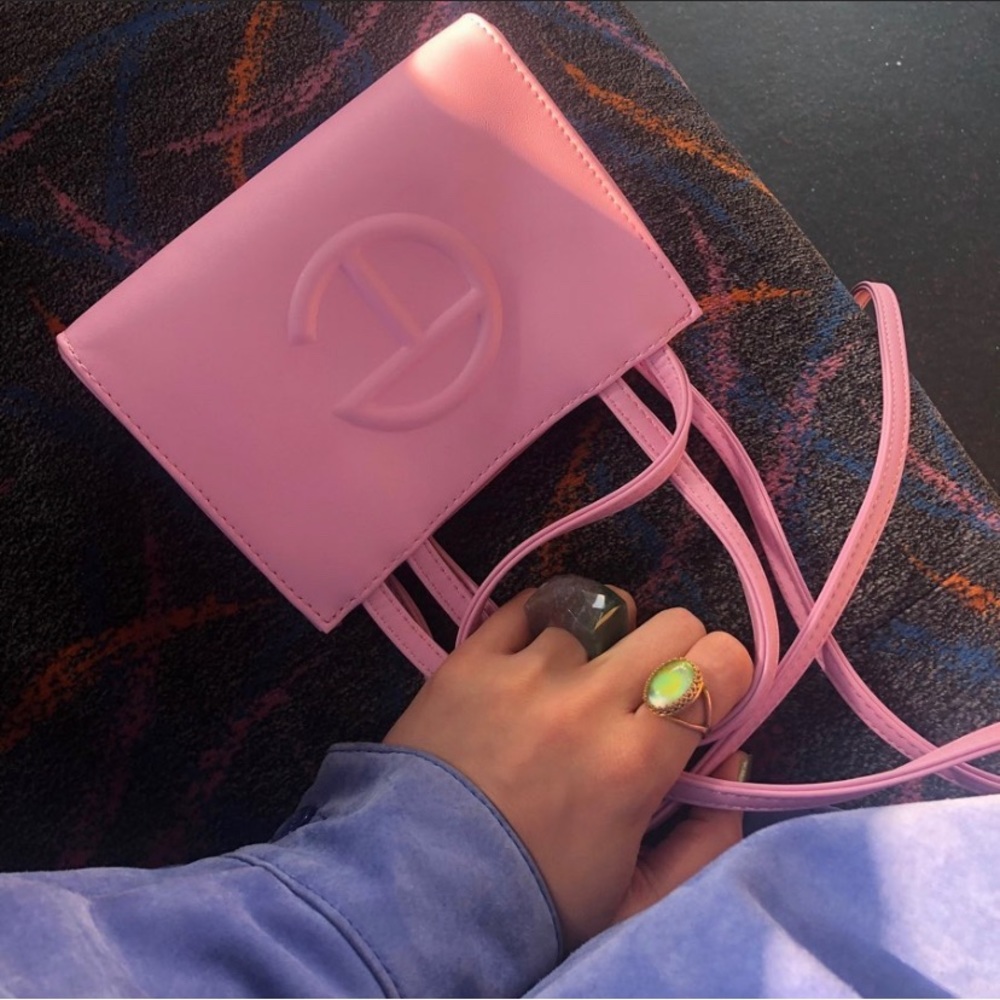 Baby pink Bubblegum Telfar mini shopping bag 💘